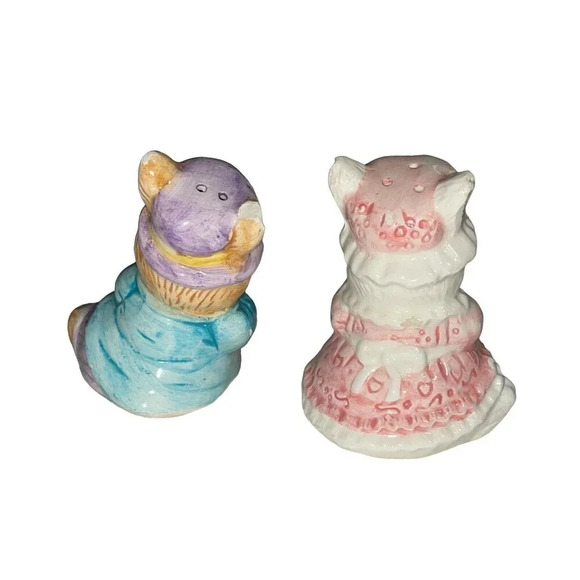 1994 Mercuries | Ceramic Bunnies Garden Easter Kids  | Salt Pepper Shakers - Picture 6 of 16